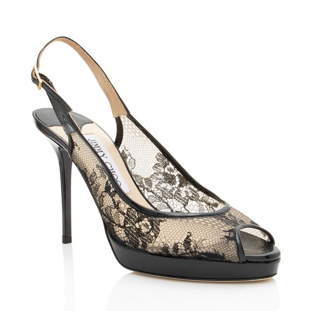 Jimmy Choo Lace Nova Slingback Pumps - Size 6 / 36